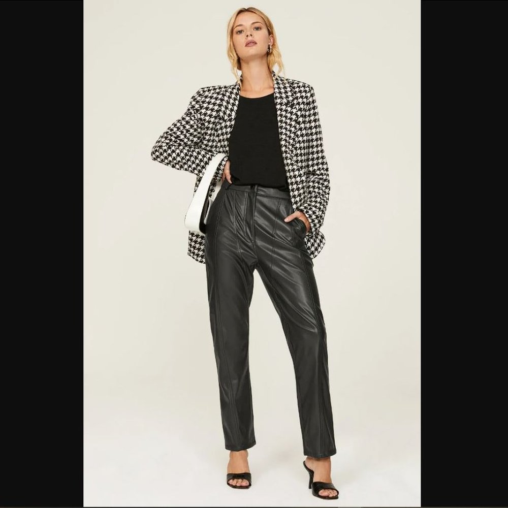 ATLEIN Women's Vegan Leather Pants Size 8 in Black